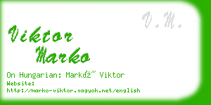 viktor marko business card